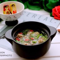 手工肉丸萝卜丝煲