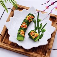 清新养眼的翠竹报春