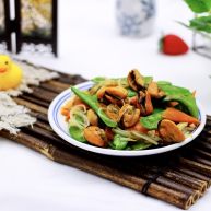 荷兰豆海鲜豆芽小炒