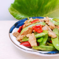 荷兰豆炒肉片