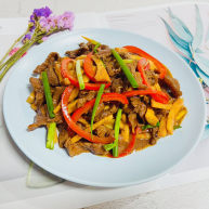 杏鲍菇炒牛肉家常小炒