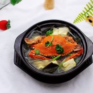 海带豆腐炖梭子蟹