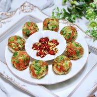 包菜虾皮菜团子