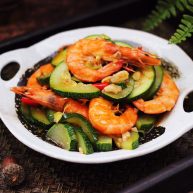 西葫芦炒海虾