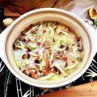 给烤鸭架换个吃法冬瓜蟹味菇鸭架汤