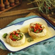 少油减脂菜彩蔬鸡肉盏