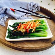 懒人料理白灼菜芯