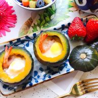 鹌鹑蛋鲜虾贝贝小南瓜盅