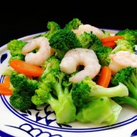 减脂系凉拌虾仁西兰花胡萝卜
