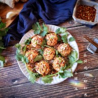 蒸拌鸡胸虾仁丸子——谁说要健身只能吃白水煮鸡胸肉