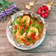 锡纸金针菇粉丝虾煲