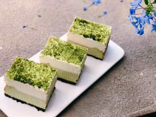17、雪域抹茶芝士蛋糕,成品图