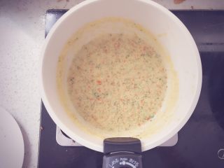 16、奶香玉米浓汤 宝宝辅食,煮至适当收汁即可