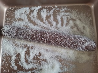 16、网红莎布蕾曲奇饼干（原味+巧克力口味）,滚一层白砂糖