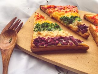 11、宝宝辅食12M➕彩虹????芝士吐司,成品图