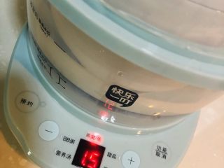 3、木瓜炖燕窝,燕窝炖锅内炖起，这次只放了一半的水，其实可以放一点点水就好了，但是燕窝水很好喝啊，然后又没忍住多放了一些水????