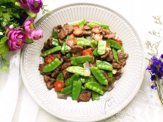 13、荷兰豆炒猪肝,拍照拍照????