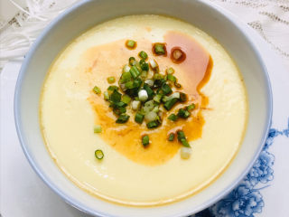 14、豆腐蒸蛋,最后撒入葱花～