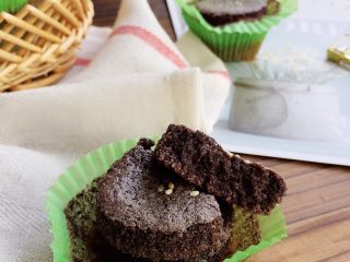 13、黑米蜂蜜小蛋糕,完成。