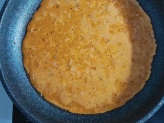 10、春季补钙食谱-虾皮火腿饼,摊平