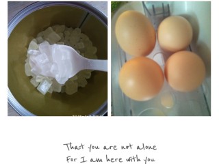 1、甜醋冰糖鸡蛋,准备好材料，甜醋忘拍了