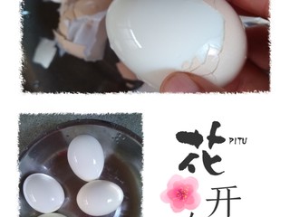 4、甜醋冰糖鸡蛋,鸡蛋剥好壳