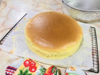 26、十寸古早蛋糕,烤熟后可以立即从模具里拿出，剥除硅油纸，趁热也能吃，凉了更好吃哦！