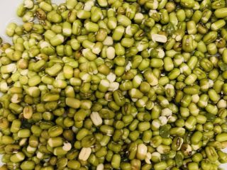 4、无可奈何之香煎绿豆饼,浸泡一夜。