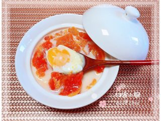 10、蒸木瓜溏心蛋| 美颜丰胸,再来一张成品图特写。