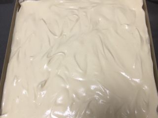 14、什锦果酱蛋糕卷,用刮刀拌匀蛋糕糊，震几下消泡。