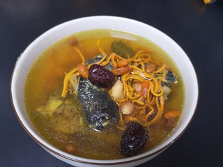 16、虫草花乌鸡汤,颜值担当（原图无滤镜）