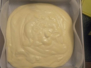 17、柔软到出乎意料-奶酪蛋糕卷,倒入烤板8寸方烤排20cm*20cm