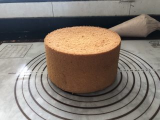 14、浓情蜜意－巧克力奶油蛋糕,倒扣放凉后脱模。