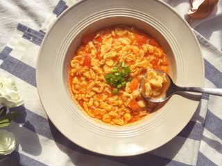 11、辅食10M➕:番茄鸡蛋疙瘩面,成品图