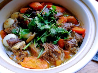 17、寒冬暖食~胡萝卜羊肉砂锅煲,成品!
