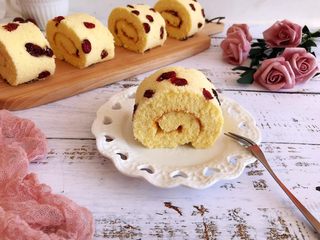 17、蔓越莓蛋糕卷,成品