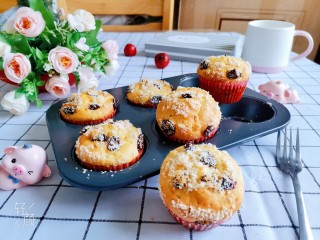 16、爆头香蕉蔓越莓麦芬蛋糕,成品图！