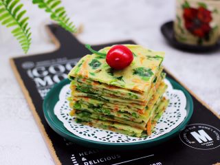 19、鹅蛋菠菜早餐饼,宝贝和女人应该多吃一些哟。