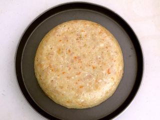 22、什锦肉末豆腐蒸糕,拿去盘子和保鲜膜,晾凉