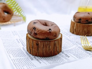 17、懒人必做～巧克力贝果,还可以从中间切开做三明治哈