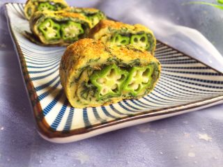 10、宝宝辅食12M➕菠菜秋葵厚蛋烧,成品图