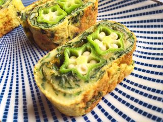 11、宝宝辅食12M➕菠菜秋葵厚蛋烧,成品图