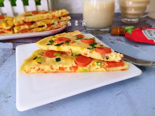 10、火腿鸡蛋饼,抹上番茄酱更好吃哦！