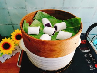 16、辅食计划+水晶紫薯卷,大火蒸完全透明可以出锅