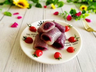 21、辅食计划+水晶紫薯卷,成品图