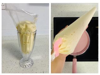 9、蜂蜜松饼????,装入一次性裱花袋。