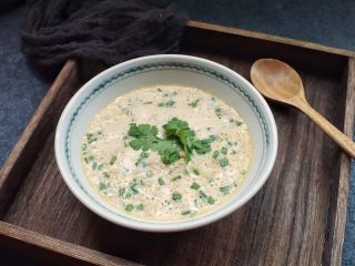 10、葱花肉末蒸蛋,完成