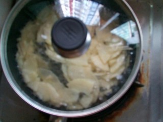 8、煮苹果   #调理肠胃食谱#,煮至沸腾，转小火。