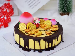 21、寿星公芒果慕斯蛋糕(十寸),成品图