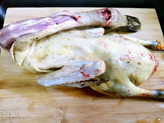 1、啤酒鸭,鸭子去毛和内脏洗净。